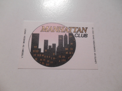 TT Etiketti Manhattan Club "Tampere"