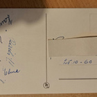 kukkakortti, neilikoita, kulkenut käsipostissa 1960 - pikkukuva 2
