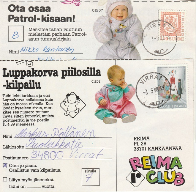 Postileima, VIRRAT, 2 erilaista leimaa