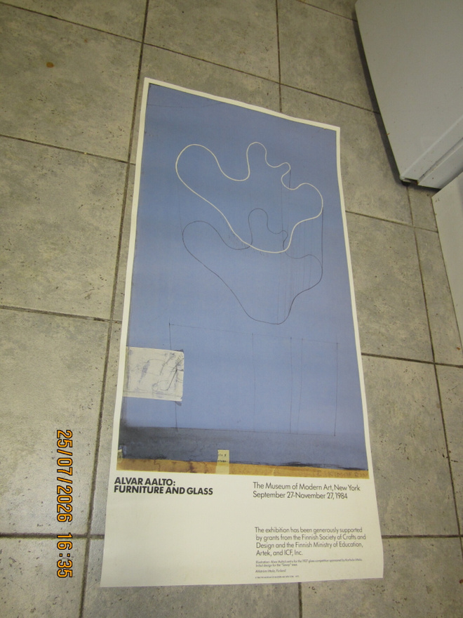 Harvinainen Alvar Aalto MoMA New York 1984 juliste (AITO)