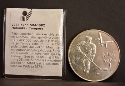 Juhlaraha - 50mk - Jääkiekon MM-kisat 1982