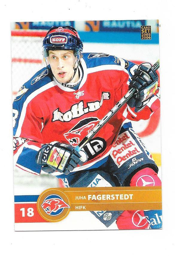 2005-06 CardSet #19 Juha Fagerstedt  HIFK