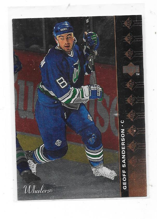 1994-95 UD SP Inserts #34 Geoff Sanderson , Hartford Whalers