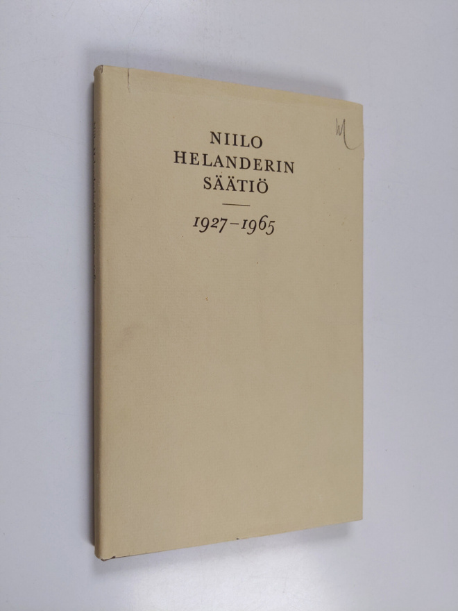 Niilo Helanderin säätiö 1927-1965
