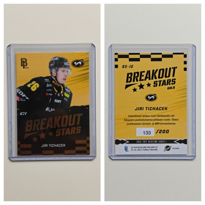 Jiri Tichacek Gold Breakout Stars Blueline