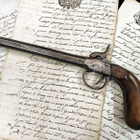 Isokaliiperinen pitkäpiippuinen nallilukkopistooli, n. 1850 - pikkukuva 5