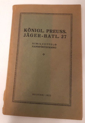 jääkäripataljoona 27 nimiluettelo
