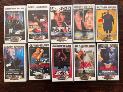 Men Of Action VHS kasettisarja 10kpl