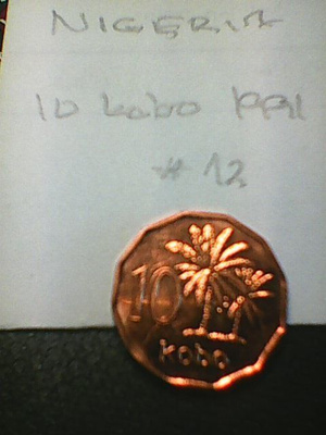 Nigeria 10 kobo 1991, km#12