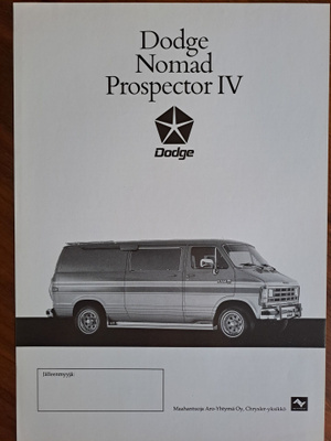 Dodge Ram Van Nomad -esite 80-luvun lopusta