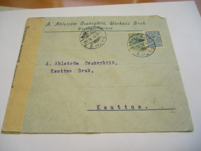 1916 Postiljv H-V (Huutokoski-Varkaus) sens kuori 20.4.16