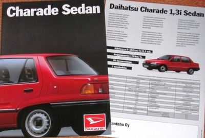 1990 Daihatsu Charade Sedan esite - suom - KUIN UUSI