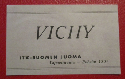 VICHY ITÄ-SUOMEN JUOMA LAPPEENRANTA H-0203