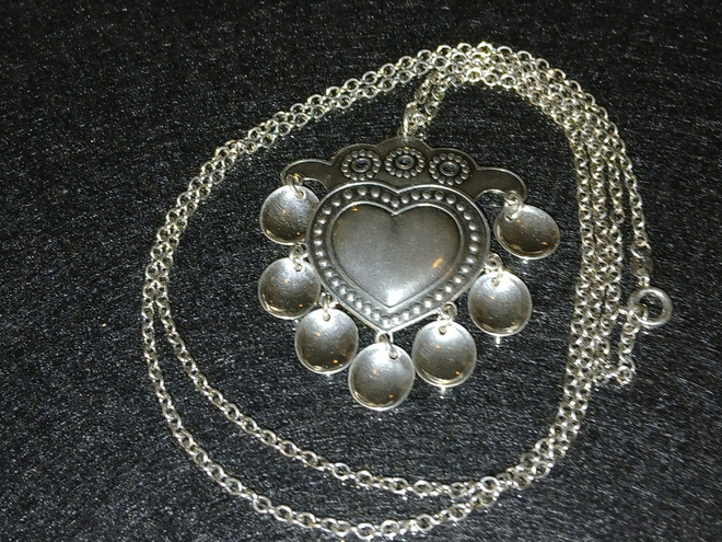 Kalevala koru hopea Salt sydän riipus 1988