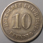 Saksa. 10 pfennig 1907A. - pikkukuva 1