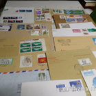 15  kpl  ulkolaista  postituskuorta komeilla   merkeillä. - pikkukuva 3
