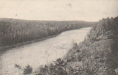 Postikortti, OULU, Oulun joki,  v 1907