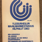 YLEISURHEILUN MAAILMANMESTARUUSKILPAILUT 1983 SANAKIRJA - pikkukuva 1