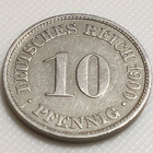 Saksa 10 Pfennig 1900A - pikkukuva 3