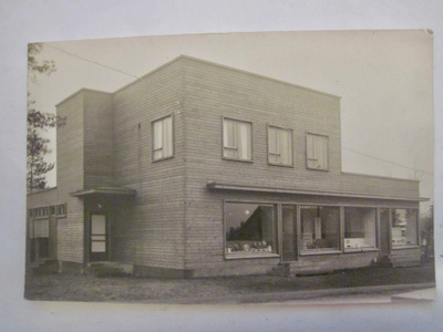 VANHA Postikortti Kiva Myymälätalo Mikä Paikkakunta? 1930-l