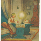Ati -Tyttönen tuvassa - kulk. 1936 - pikkukuva 1