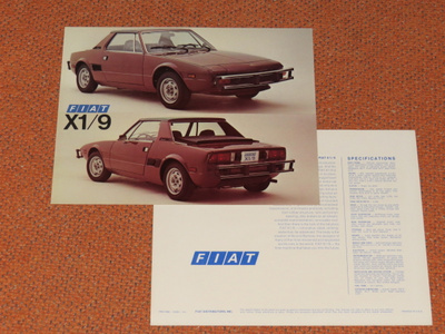 1976 Fiat X 1/9 esite - KUIN UUSI - murtoluku-Fiat