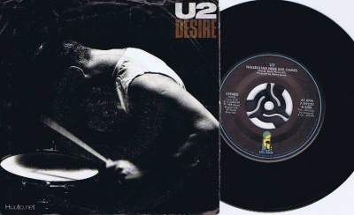 U2 desire / hallelujah here she comes 45 -1988- ..usa painos
