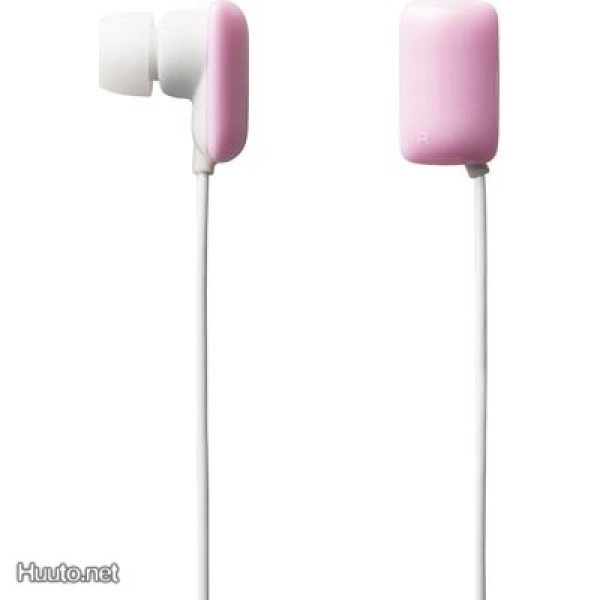 Elecom GUM in-ear Nappikuulokkeet, 4 korvatyynyä, v.punainen