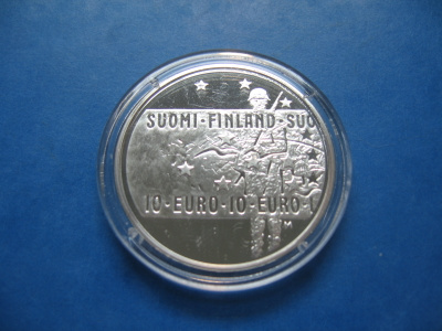 Suomi 10e hopea juhlaraha Tuntematon sotilas - 2005 PROOF