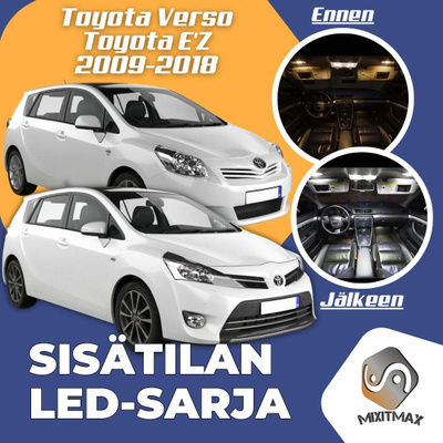 Toyota Verso Sisätilan LED-sarja 11-osainen