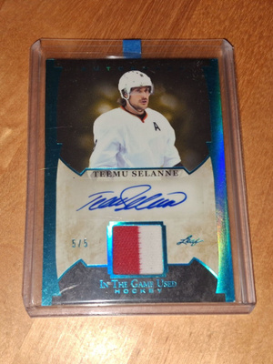 2023 Leaf ITG Hockey Jersey Auto Teemu Selänne /5