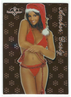 Bench Warmer 2003 Holiday Chrome Cards Amber Goetz