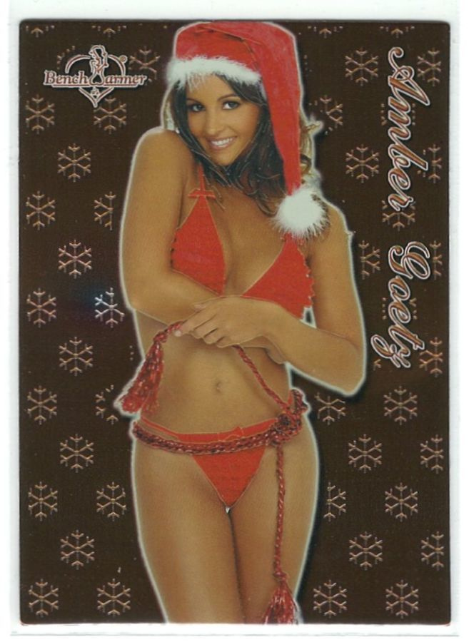 Bench Warmer 2003 Holiday Chrome Cards Amber Goetz
