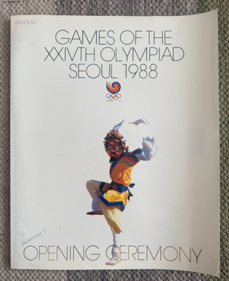 SEOUL 1988 OLYMPICS OPENING CEREMONY PROGRAMME ENGLISH
