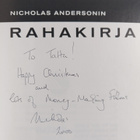 Nicholas Anderson : Nicholas Andersonin rahakirja (signee... - pikkukuva 3