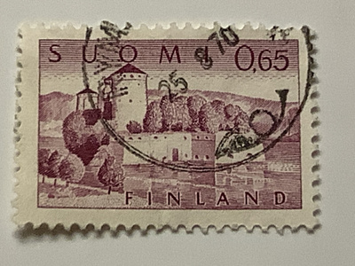 621/ 1967 M63 Olavinlinna 0,65 mko leimattu