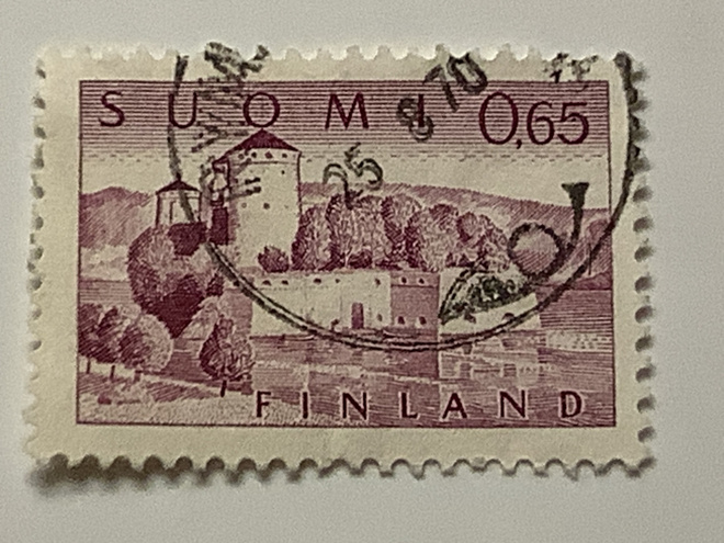 621/ 1967 M63 Olavinlinna 0,65 mko leimattu