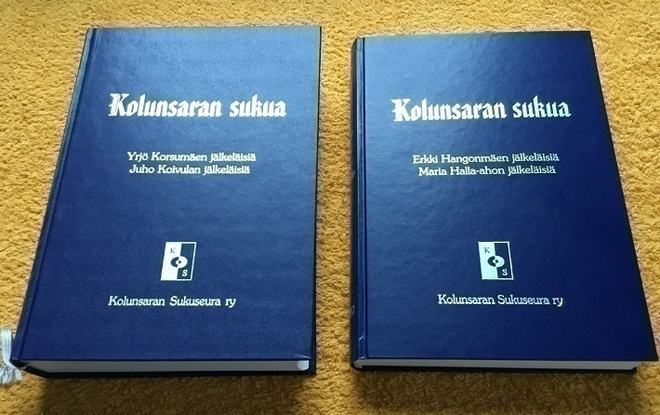 Kolunsaran Sukukirja Soini Kolunsarka osat I ja II