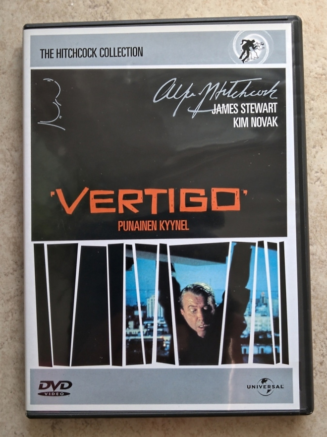 Vertigo - Punainen kyynel, DVD. Ohjaus Alfred Hitchcock