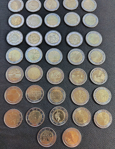 Suomi kaikki 2€:n juhlarahat 2004-2024 (37kpl)