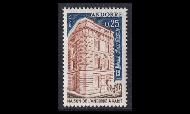 Andorra Fr 194 ** Andorran talo Pariisissa (1965)