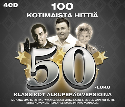 100 KOTIMAISTA HITTIÄ, 50-LUKU (4-CD), ks. kappaleet