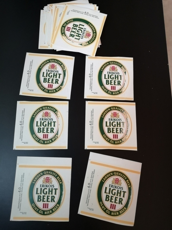 Lahden Erikois Light Beer etiketti 29kpl