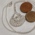Vintage Design hopea filigraani riipus ketjulla MX 830 900S - pikkukuva 4