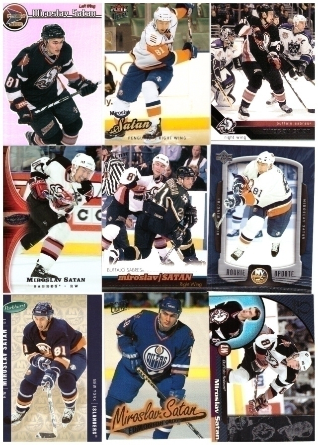 9 x MIROSLAV SATAN Oilers, Islanders, Sabres
