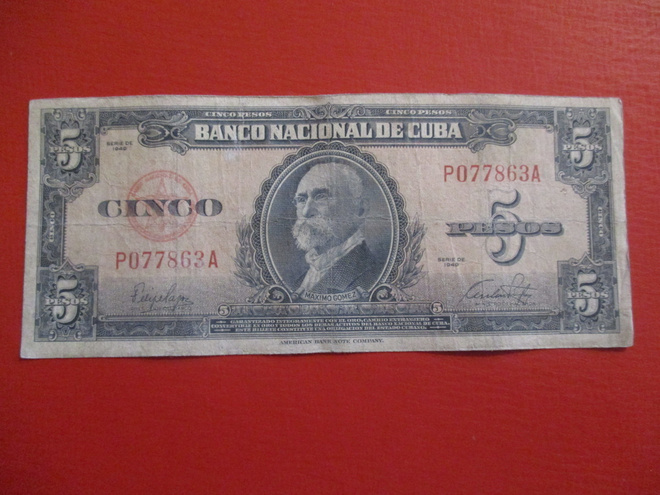 CUBA 5 PESOS 1949  (K15-S66)