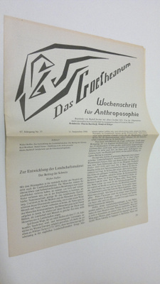 Martin (red.) Barkhoff : Das Goetheanum nr. 37/1988 : Woc...