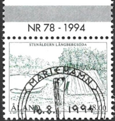 Åland 1994 Kivikausi 18,00 mk välilöpari numero EPL LaPe 090