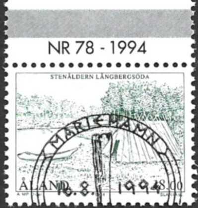 Åland 1994 Kivikausi 18,00 mk välilöpari numero EPL LaPe 090