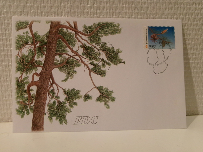 FDC- ensipäiväkuori - Mänty 1.1.2002
